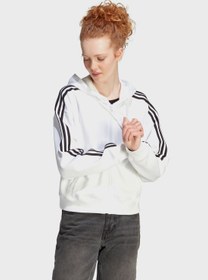 تصویر هودی فرانسوی تری با 3 خط برند Adidas 3 Stripes French Terry Hoodie