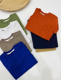تصویر تیشرت ساده تک جیب T.shirt