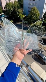 تصویر رحل قرآن رزینی 30 سانت طرح شیشه‌ای از جنس رزین و نشکن 