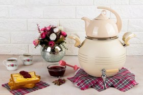 تصویر ست کتری و قوری کروپ ست مدل کیانا کد 507 ا Croupset Kiana Model Kettle and Teapot Set - Code 507 Croupset Kiana Model Kettle and Teapot Set - Code 507