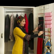 تصویر آویز شال و روسری صدف رنگین کمان 