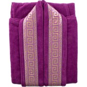 تصویر حوله تن پوش گلبافت مدل Versace سایز ۱۲۵ 