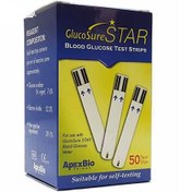 تصویر نوار قندخون گلوکوشر مدل استار - تعداد در بسته:بسته 50 عددی 