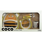 تصویر سرویس غذاخوری پنج تکه بامبو زنبور کوکو Coco lunch box code:426/4