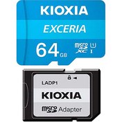 تصویر کارت حافظه‌ microSDHC کیوکسیا مدل EXCERIA به همراه آداپتور SD 64GB 