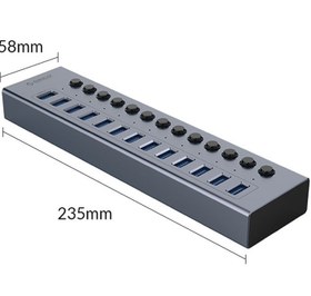 تصویر هاب 13 پورت USB3.0 اوریکو BT2U3 13AB Orico BT2U3-13AB Multi-Port Hub With Individual Switches