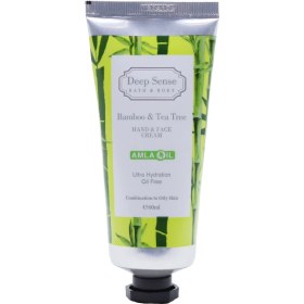 تصویر کرم مرطوب کننده دست و صورت درخت چای و بامبو دیپ سنس حجم 60 میلی لیتر Deep Sense Tea Tree and Bamboo Hand and Face Moisturizing Cream 60ml