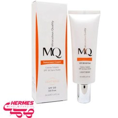 تصویر کرم ضد آفتاب لایت بژ بدون روغن ام کیو MQ Oil Free Light Beige Sunscreen 