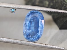 تصویر کیانیت آبی بیضی 3.4 قیراط 
