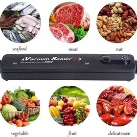 تصویر دستگاه بسته بندی خلاء اتوماتیک وکیوم و پرس مواد غذایی vacuum sealer 