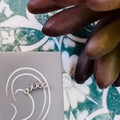 تصویر پیرسینگ نقره عیار ۹۲۵ نگینی 