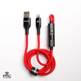 تصویر کابل تبدیل USB به microUSB بزند کلومن مدل KD-L66 طول 1 متر قرمز 