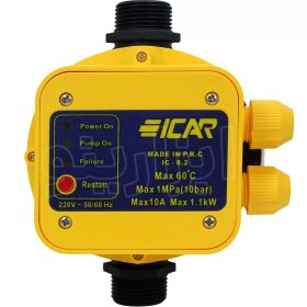 تصویر کلید اتوماتیک ست کنترل ایکار دارای کابل و پریز و پیچ تنظیم مدل IC_8_2 ICAR