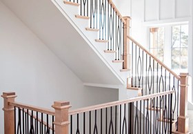 تصویر نرده فلزی مدرن توکا (کد 199) - بیرنگ Tooka Modern Metal Baluster staircase (code 199)