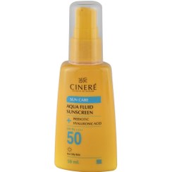 تصویر ضد افتاب سینره فلوئیدی spf50 Cinere aqua fluid sunscreen spf50