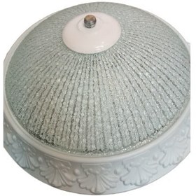 تصویر چراغ سقفی دولامپ طلق وشیشه 