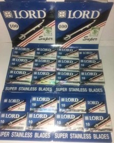 تصویر تیغ سنتی اصلاح برند لرد بسته 10عددی اصلی ساخت مصر 