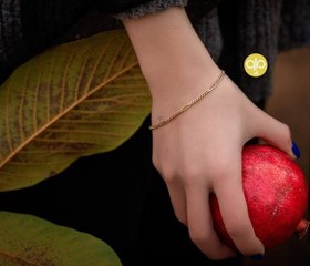 تصویر دستبند طلا فیگارو 68 