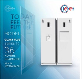 تصویر یخچال و فریزر کلور مدل گلوری پلاس عرض60 - سفید clever refrigerator and freezer Glory Plus model, width 60