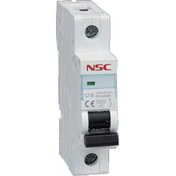 تصویر فیوز مینیاتوری 25 آمپر تک پل با قدرت قطع 6 کیلو آمپر NSC 25 amp single bridge miniature fuse with 6 k amp breaking power NSC