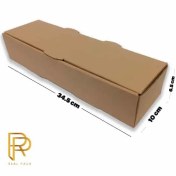 تصویر جعبه ساندویچ درب پیتزایی مقوای ایفلوت سایز ۳۴ بدون چاپ (۱۰۰عددی) 