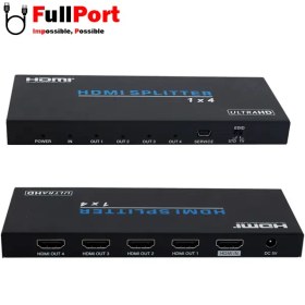 تصویر اسپلیتر 4 پورت HDMI ورژن 2.0 فرانت مدل FN-V214 FARANET FN-V214 HDMI Splitter V2.0 4 Port