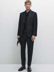 تصویر کت بلیزر و شلوار بافتنی با بافت میکرو ماسیمو دوتی Massimo Dutti 