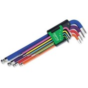 تصویر آچارآلن 6گوش رنگی تاپ تول مدل GAAL0918 مجموعه 9 عددی 