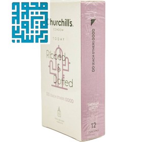 تصویر کاندوم خاردار و شیاردار ضخامت نرمال Churchills Pleasure Her Condoms 12pcs