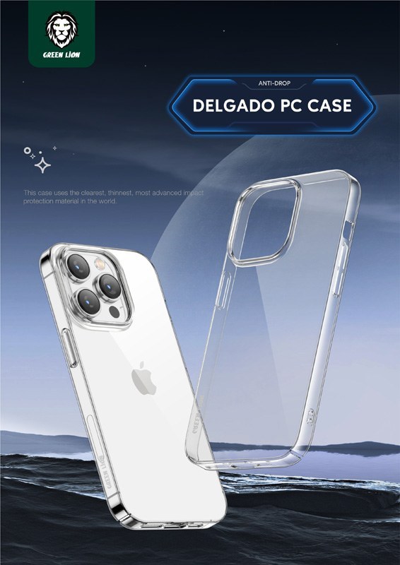 Green Lion Delgado PC Case for iPhone 15 Pro - Blue