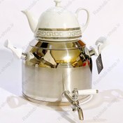 تصویر کتری قوری استیل شیردار 5 لیتر چابک کد 328 