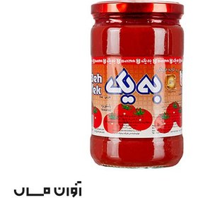 تصویر رب گوجه فرنگی به یک شیشه ای 1/2 کیلوگرم در بسته بندی 6 عددی 