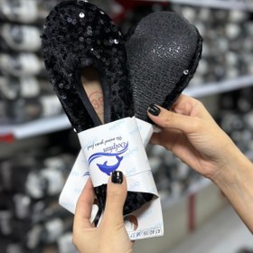 تصویر پاپوش زنانه پولکی جلوبسته 