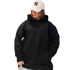 تصویر هودی مردانه کلاهدار مشکی 