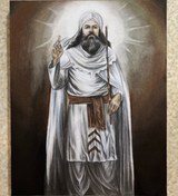 تصویر زرتشت(تابلو نقاشی چهره، مداد رنگی) 