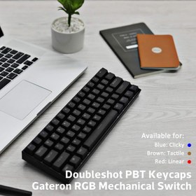 تصویر کیبورد مکانیکال ANNE PRO 2 نور زمینه rgb و سوئچ قهوه ای - ارسال ۲۰ روز کاری 