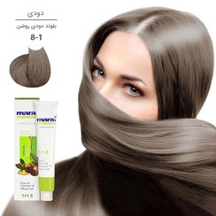 تصویر رنگ مو حاوی روغن آرگان و بادام سری دودی 100میل مارال 8.1قهوه ای دودی روشن Maral Smoky Shades Hair Color 100ml