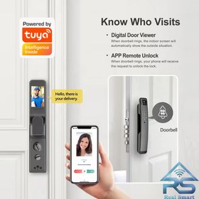 تصویر دستگیره هوشمند تویا مدل Smart Door Lock 3D Face Fingerprint H20-3D 