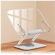تصویر استند مطالعه چند منظوره شیشه ای مدل Rotatable Glass Book Holder Reading Stand 