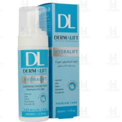 تصویر فوم شوینده صورت هیدرالیفت درمالیفت 150 میلی لیتر Dermalift Hydralift Cleansing Syndet Foam For Normal To Dry Skin 150 ml