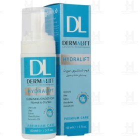 تصویر فوم شوینده صورت هیدرالیفت درمالیفت 150 میلی لیتر Dermalift Hydralift Cleansing Syndet Foam For Normal To Dry Skin 150 ml