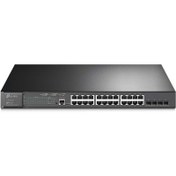 تصویر سوییچ 24 پورت گیگابیت مدیریتی PoE تی پی لینک مدل TL-SG3428MP TP-LINK TL-SG3428MP 24-Port PoE Gigabit Management Switch