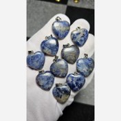 تصویر پک 10 عددی گردن آویز های سنگ سودالیت معدنی کد 34644 