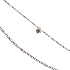 تصویر پابند استیل دو لاین با نگین 