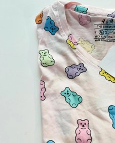 تصویر تیشرت نخ پنبه زنانه اچ اند ام قواره دار اصلی بنگلادشی T-shirt H&M