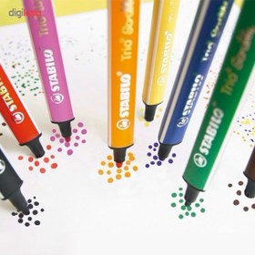 تصویر ماژيک رنگ آميزي استابيلو مدل تريو اسکريبي - بسته 8 رنگ ا Stabilo Trio Scribbi Colour Pencil - Pack of 8 Stabilo Trio Scribbi Colour Pencil - Pack of 8