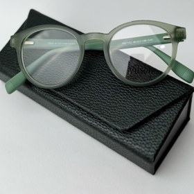 تصویر عینک طبی گرد سبز ماچا 