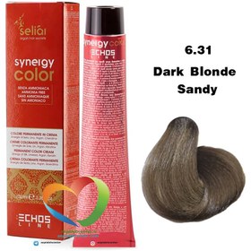 تصویر رنگ مو بدون آمونیاک سینرژی اچ اس لاین شماره 6.31 Hair color without ammonia Synergy HS Line No. 6.31