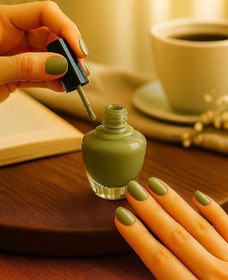 تصویر لاک گیاهی (رنگ زیتونی) 