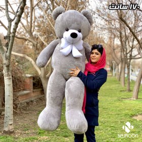 تصویر عروسک خرس طوسی با ارسال رایگان در 5 سایز 
